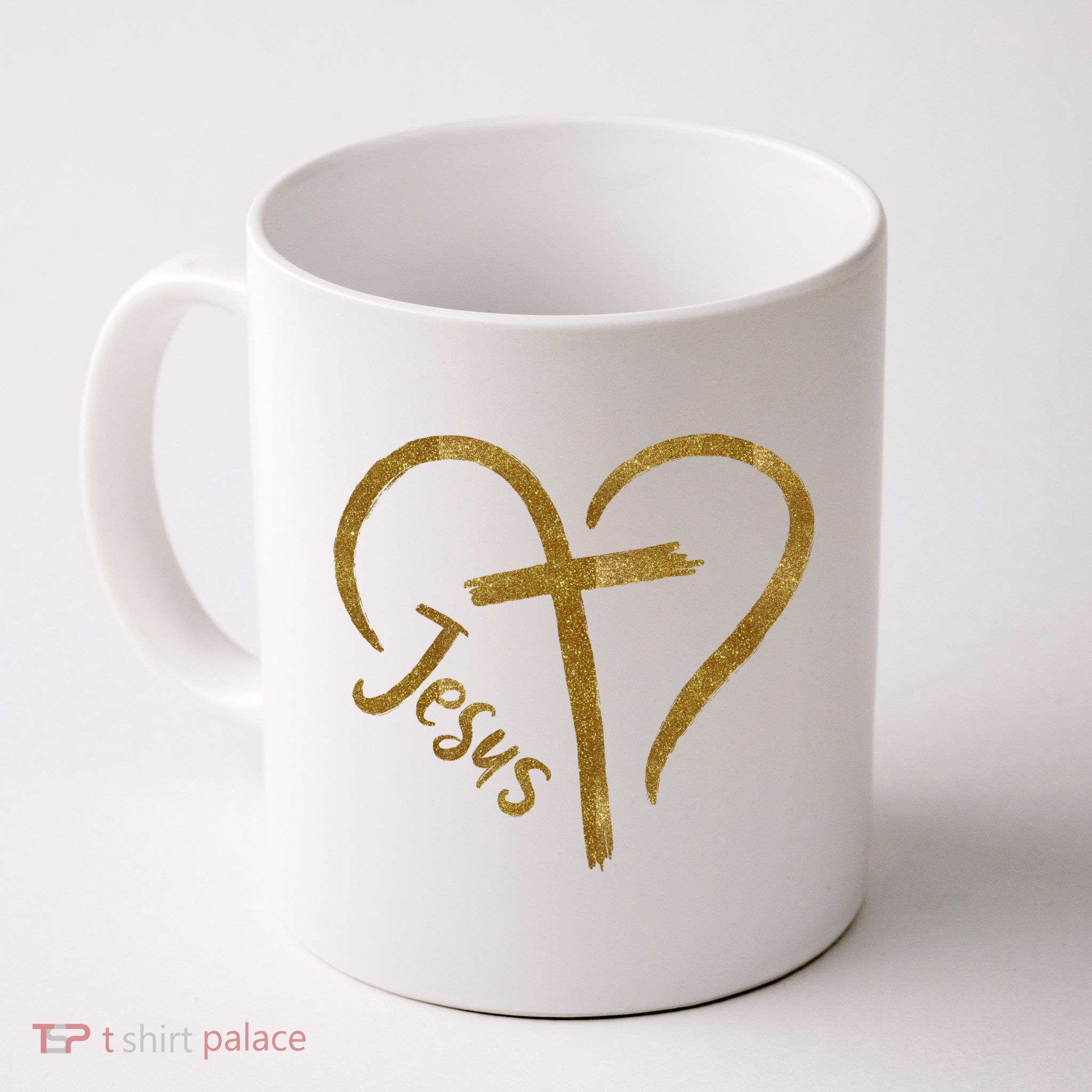 Jesus Cross Heart Christianity Mug