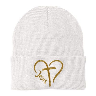 Jesus Cross Heart Christianity Beanie