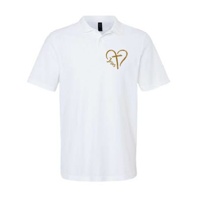 Jesus Cross Heart Christianity Polo