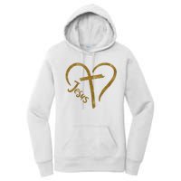 Jesus Cross Heart Christianity Women's Pullover Hoodie