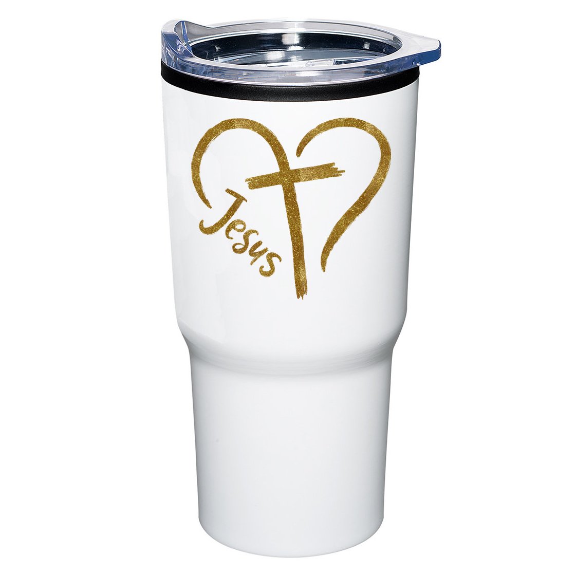 Jesus Cross Heart Christianity Tumbler