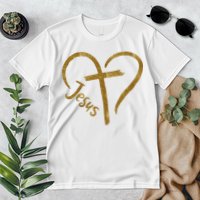 Jesus Cross Heart Christianity Premium T-Shirt