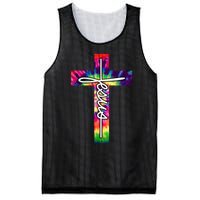 Jesus Christian Hippie Graphic Tees Tie Dye Cross Mesh Reversible Basketball Jersey Tank