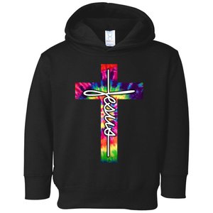 Jesus Christian Hippie Graphic Tees Tie Dye Cross Toddler Hoodie