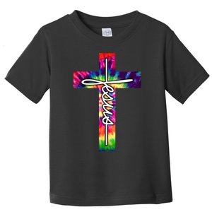 Jesus Christian Hippie Graphic Tees Tie Dye Cross Toddler T-Shirt