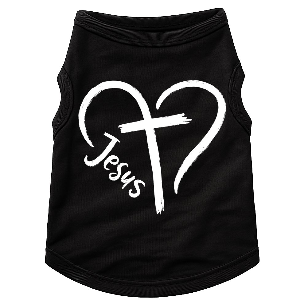 Jesus Cross Heart Doggie Tank
