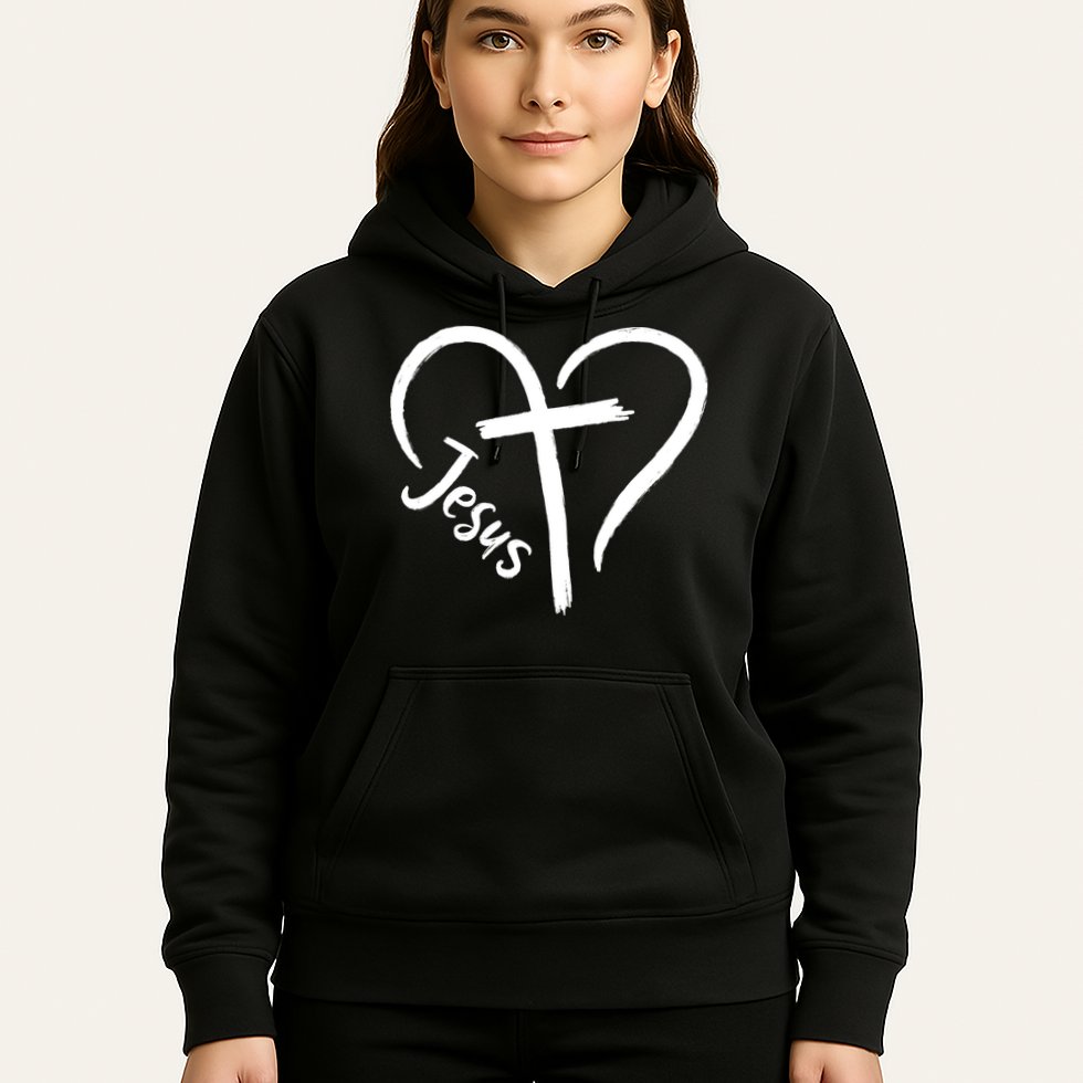 Jesus Cross Heart Hoodie