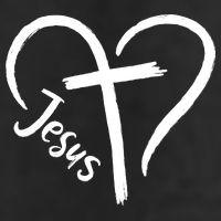 Jesus Cross Heart Golf Towel