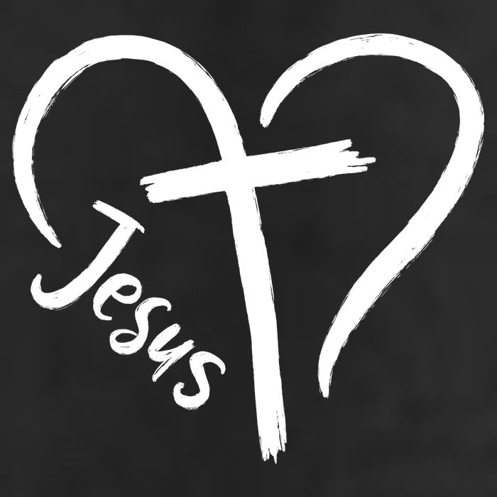 Jesus Cross Heart Golf Towel