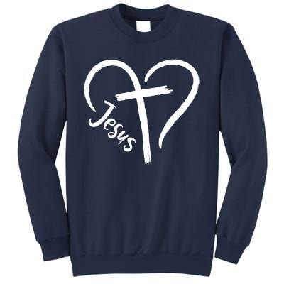 Jesus Cross Heart Sweatshirt