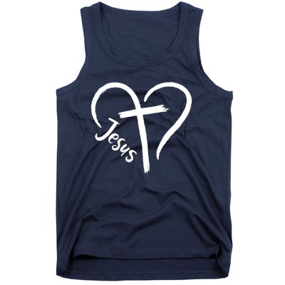 Jesus Cross Heart Tank Top