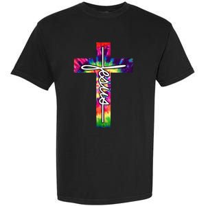 Jesus Christian Hippie Graphic Tees Tie Dye Cross Garment-Dyed Heavyweight T-Shirt