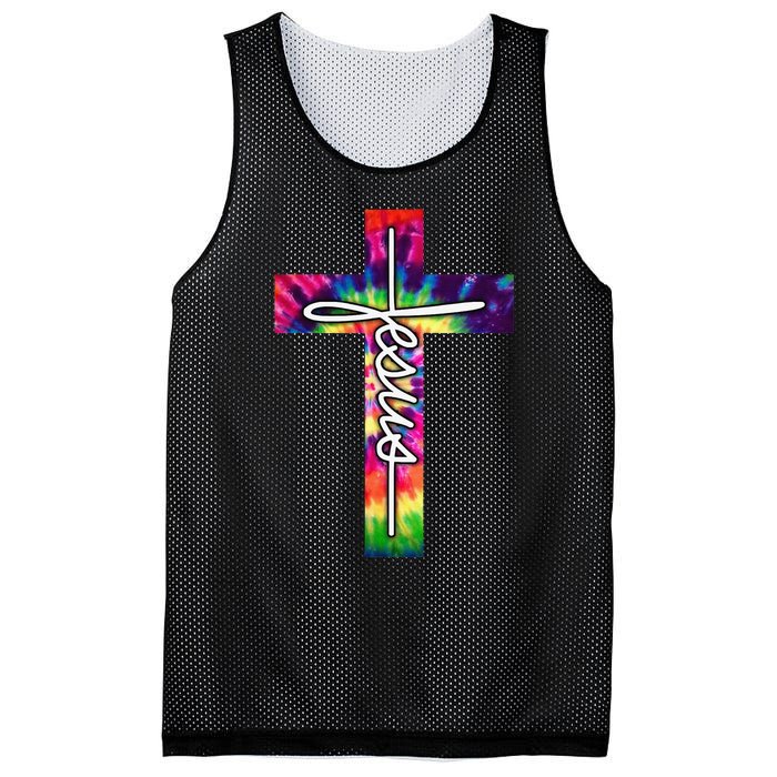 Jesus Christian Hippie Graphic Tees Tie Dye Cross Mesh Reversible Basketball Jersey Tank