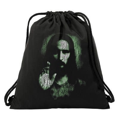 Jesus Christ Holy Face Blessing Christian Faith  Drawstring Bag