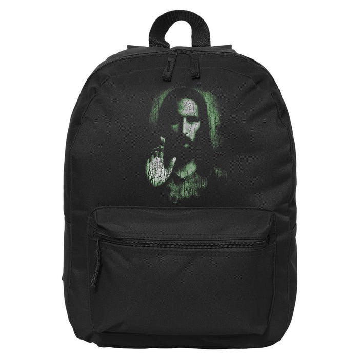 Jesus Christ Holy Face Blessing Christian Faith  16 in Basic Backpack