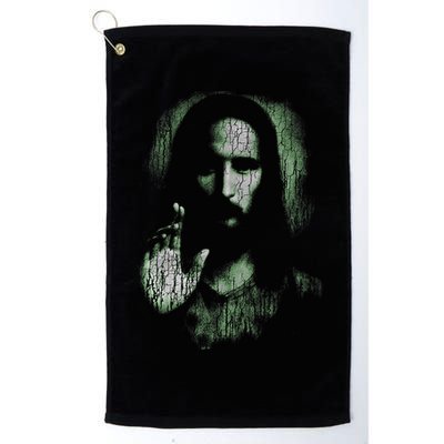 Jesus Christ Holy Face Blessing Christian Faith  Golf Towel
