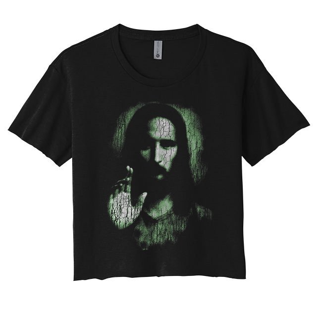 Jesus Christ Holy Face Blessing Christian Faith  Crop Top