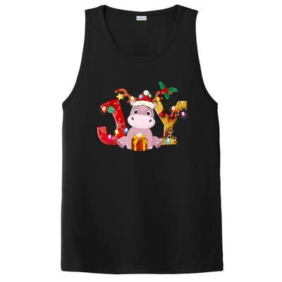 Joy Christmas Hippotamus Christmas Crew Xmas Family Matching Gift PosiCharge Competitor Tank