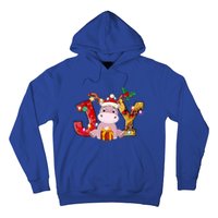 Joy Christmas Hippotamus Christmas Crew Xmas Family Matching Gift Hoodie