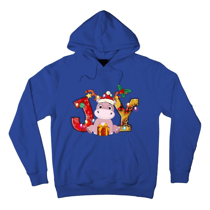 Joy Christmas Hippotamus Christmas Crew Xmas Family Matching Gift Hoodie