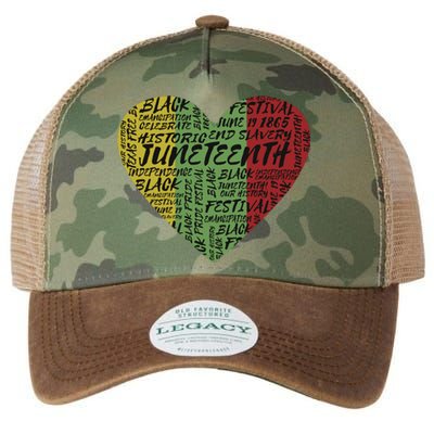 Juneteenth Celebrate Heart Black History Legacy Tie Dye Trucker Hat