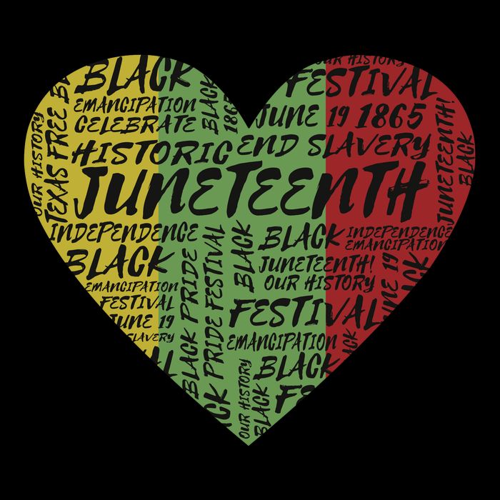 Juneteenth Celebrate Heart Black History USA-Made Doggie Bandana