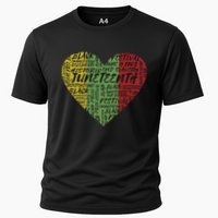 Juneteenth Celebrate Heart Black History Cooling Performance Crew T-Shirt