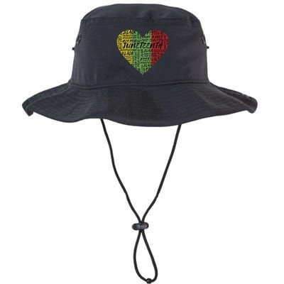 Juneteenth Celebrate Heart Black History Bucket Hat