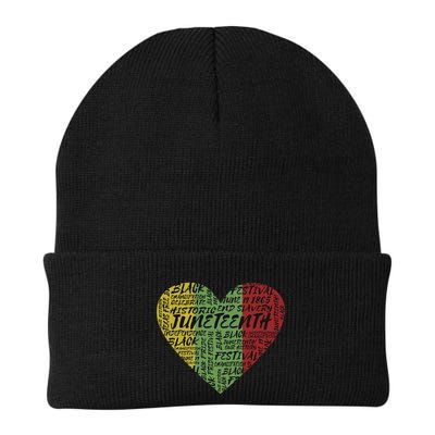 Juneteenth Celebrate Heart Black History Beanie