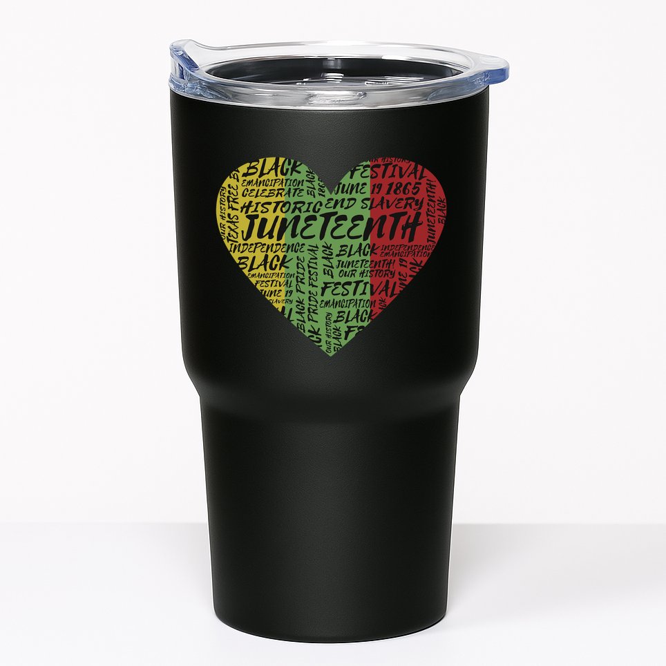 Juneteenth Celebrate Heart Black History Tumbler