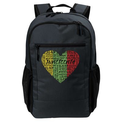 Juneteenth Celebrate Heart Black History Daily Commute Backpack