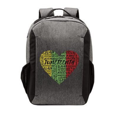 Juneteenth Celebrate Heart Black History Vector Backpack
