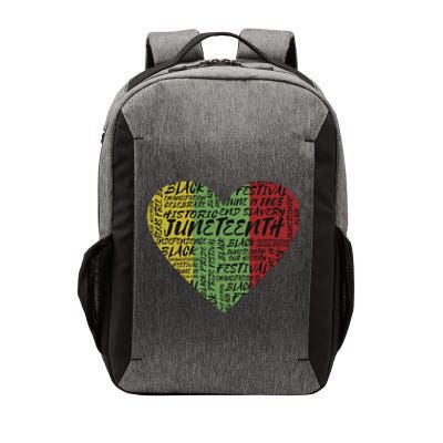 Juneteenth Celebrate Heart Black History Vector Backpack