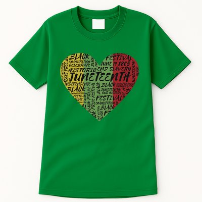 Juneteenth Celebrate Heart Black History Tall T-Shirt
