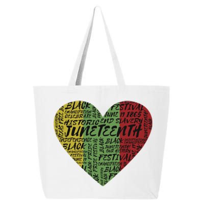 Juneteenth Celebrate Heart Black History 25L Jumbo Tote