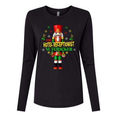 Joyful Christmas Holiday Nutcracker Hotel Receptionist Xmas Womens Cotton Relaxed Long Sleeve T-Shirt