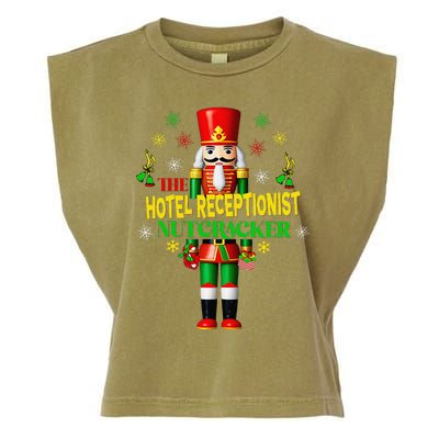 Joyful Christmas Holiday Nutcracker Hotel Receptionist Xmas Garment-Dyed Women's Muscle Tee