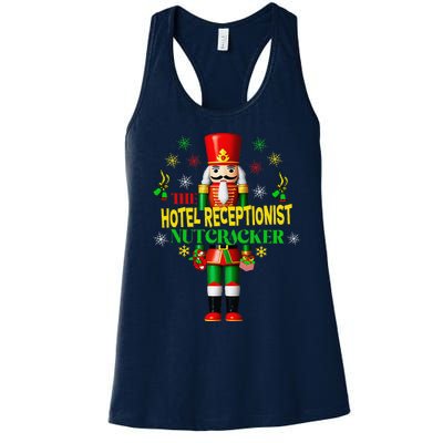 Joyful Christmas Holiday Nutcracker Hotel Receptionist Xmas Women's Racerback Tank