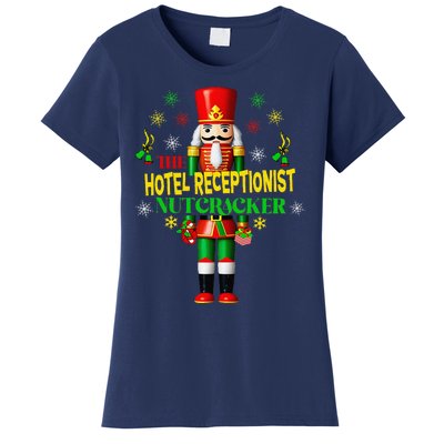 Joyful Christmas Holiday Nutcracker Hotel Receptionist Xmas Women's T-Shirt