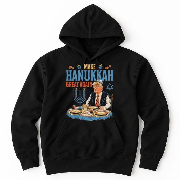 Jewish Celebrate Hanukkah Great Again President Trump Hoodie