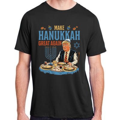 Jewish Celebrate Hanukkah Great Again President Trump Adult ChromaSoft Performance T-Shirt