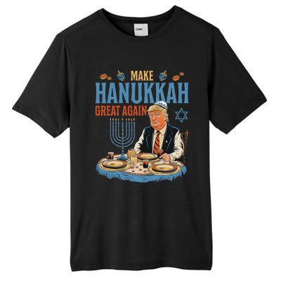 Jewish Celebrate Hanukkah Great Again President Trump Tall Fusion ChromaSoft Performance T-Shirt