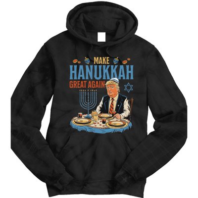 Jewish Celebrate Hanukkah Great Again President Trump Tie Dye Hoodie