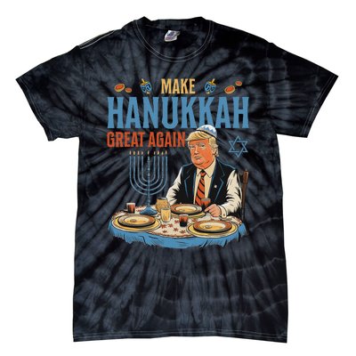 Jewish Celebrate Hanukkah Great Again President Trump Tie-Dye T-Shirt