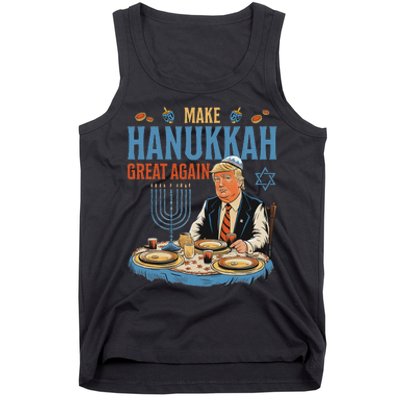 Jewish Celebrate Hanukkah Great Again President Trump Tank Top