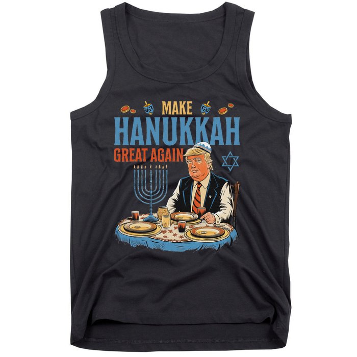 Jewish Celebrate Hanukkah Great Again President Trump Tank Top