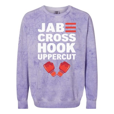 Jab Cross Hook Uppercut Professional Kickboxer Colorblast Crewneck Sweatshirt