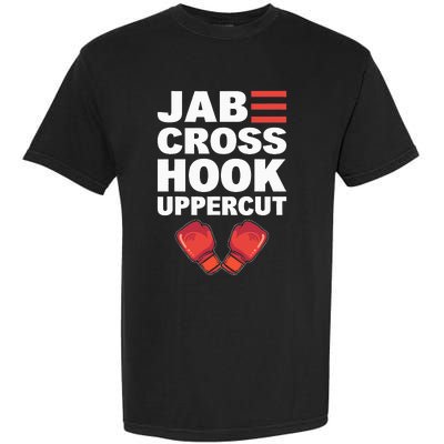 Jab Cross Hook Uppercut Professional Kickboxer Garment-Dyed Heavyweight T-Shirt