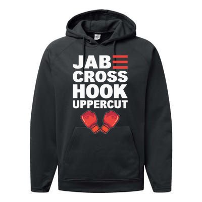 Jab Cross Hook Uppercut Professional Kickboxer Performance Fleece Hoodie