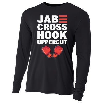 Jab Cross Hook Uppercut Professional Kickboxer Cooling Performance Long Sleeve Crew